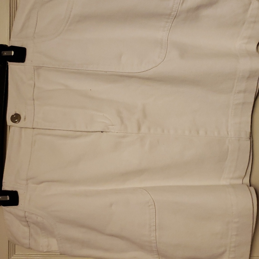 White jean skirt